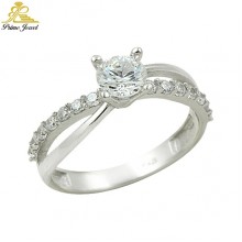 Gümüş Zirkon Taşlı Yüzük